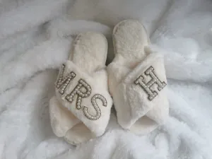 Personalised Bridal Slippers, Personalised Bridesmaid Slippers