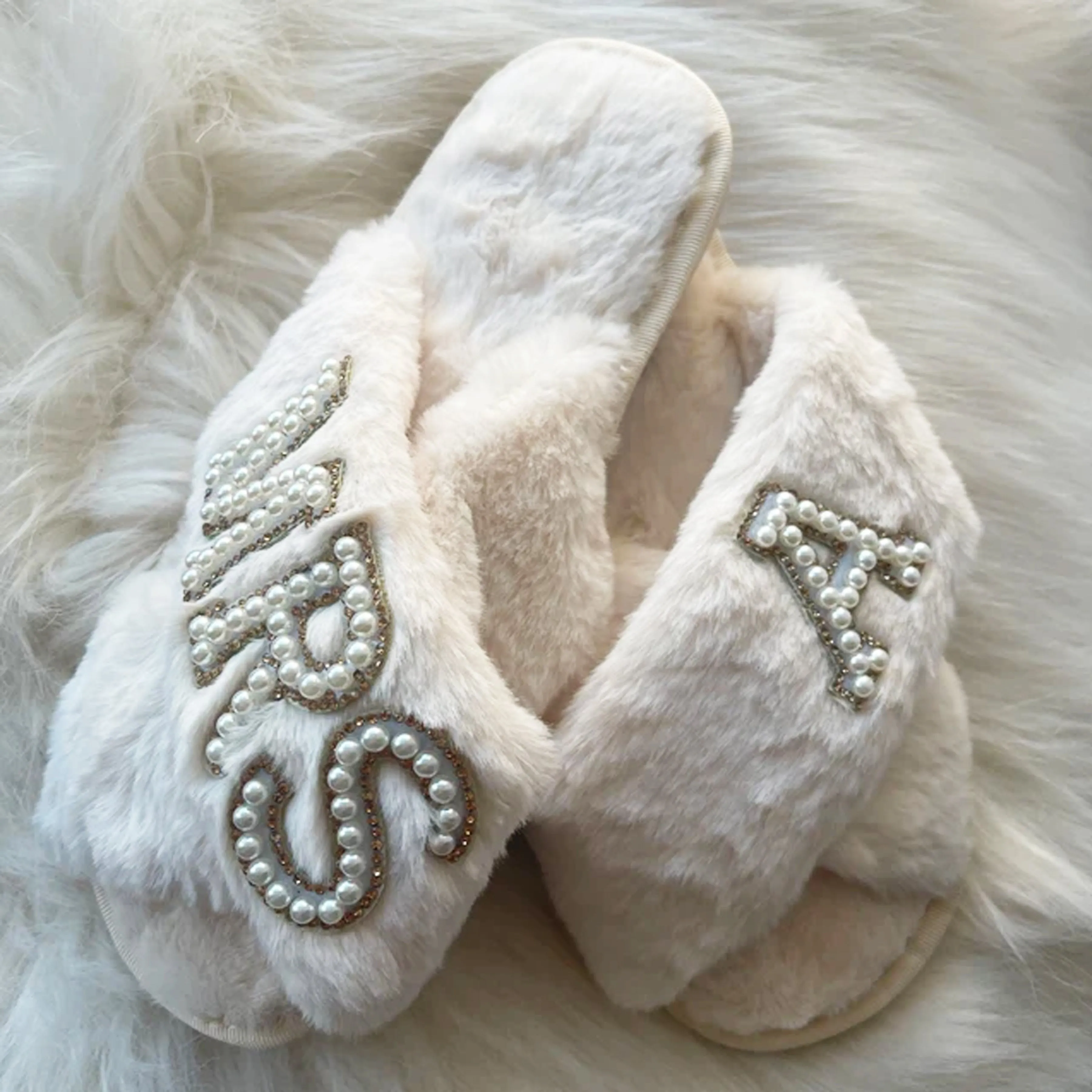 Personalised Bridal Slippers, Personalised Bridesmaid Slippers