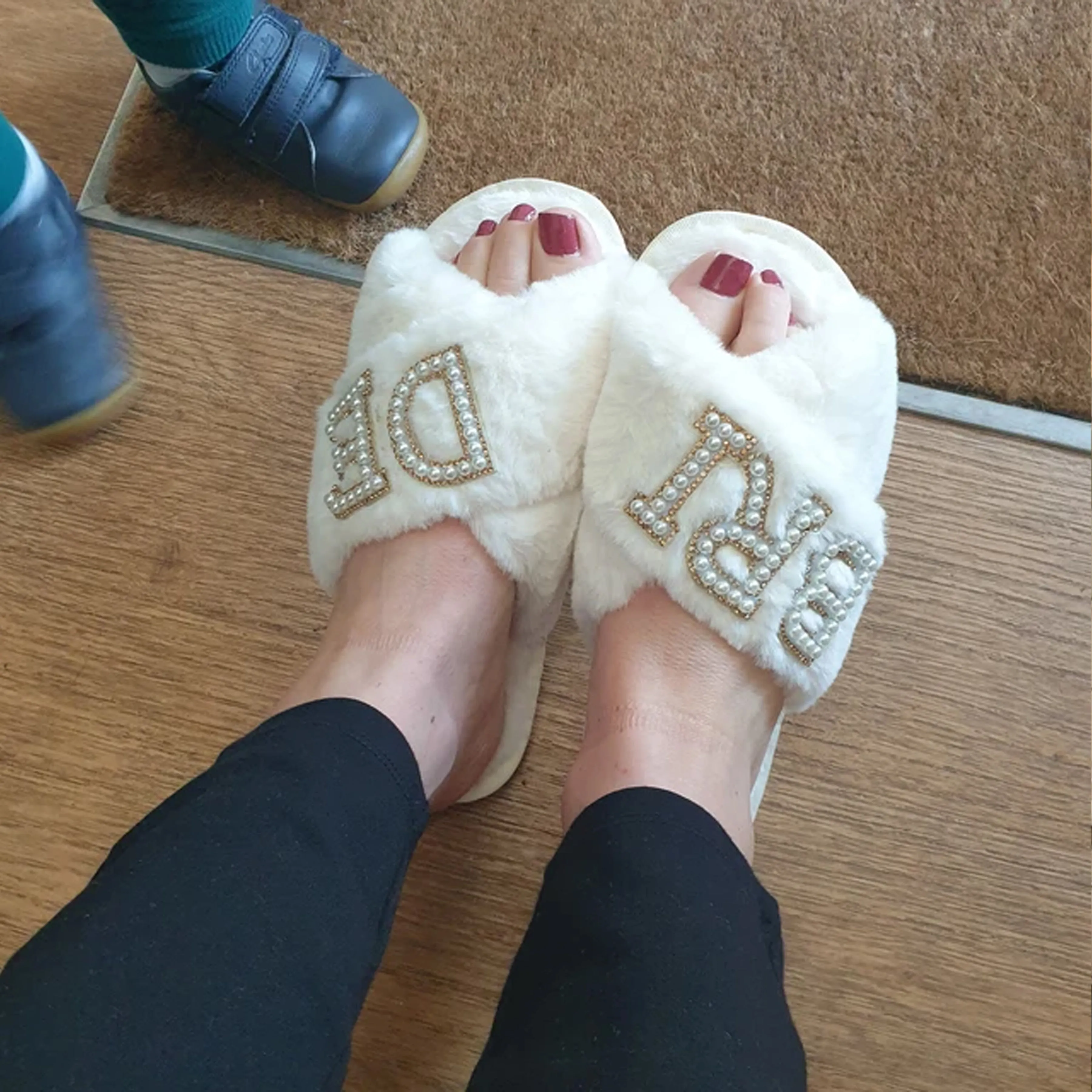 Personalised Bridal Slippers, Personalised Bridesmaid Slippers