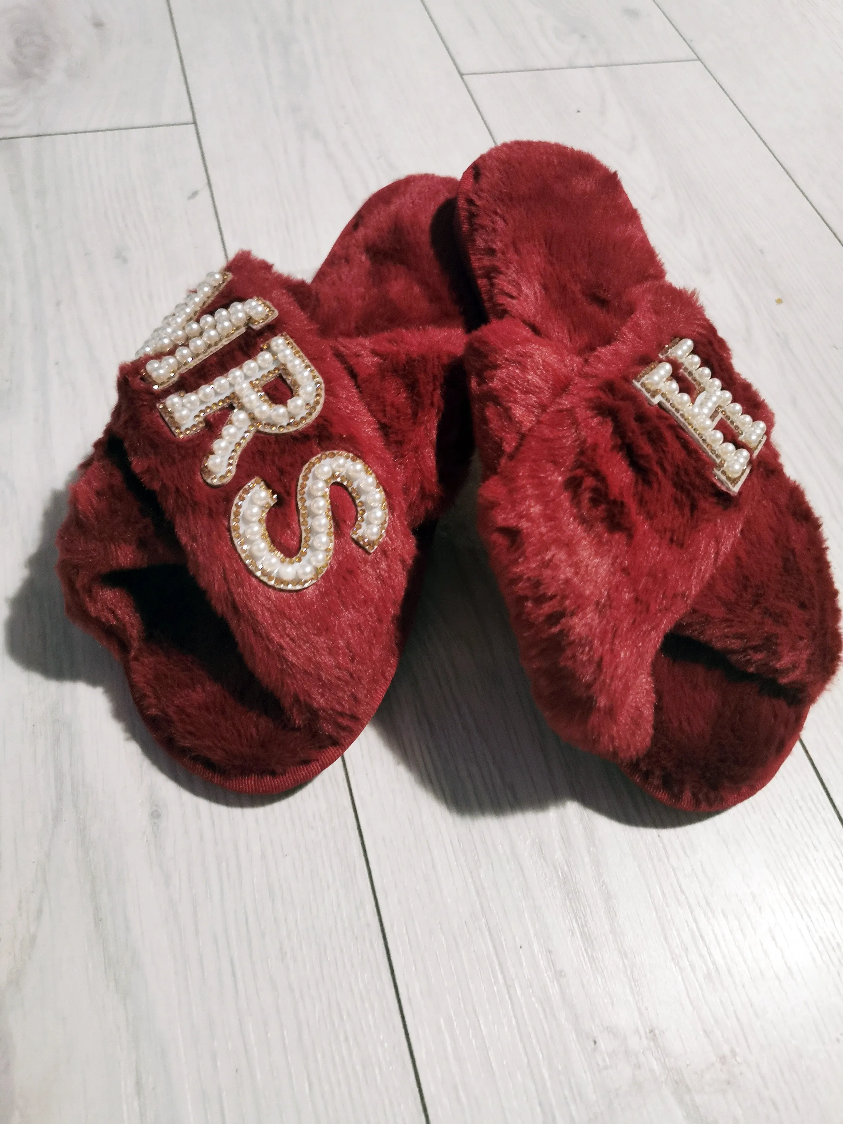 Personalised Bridal Slippers, Personalised Bridesmaid Slippers