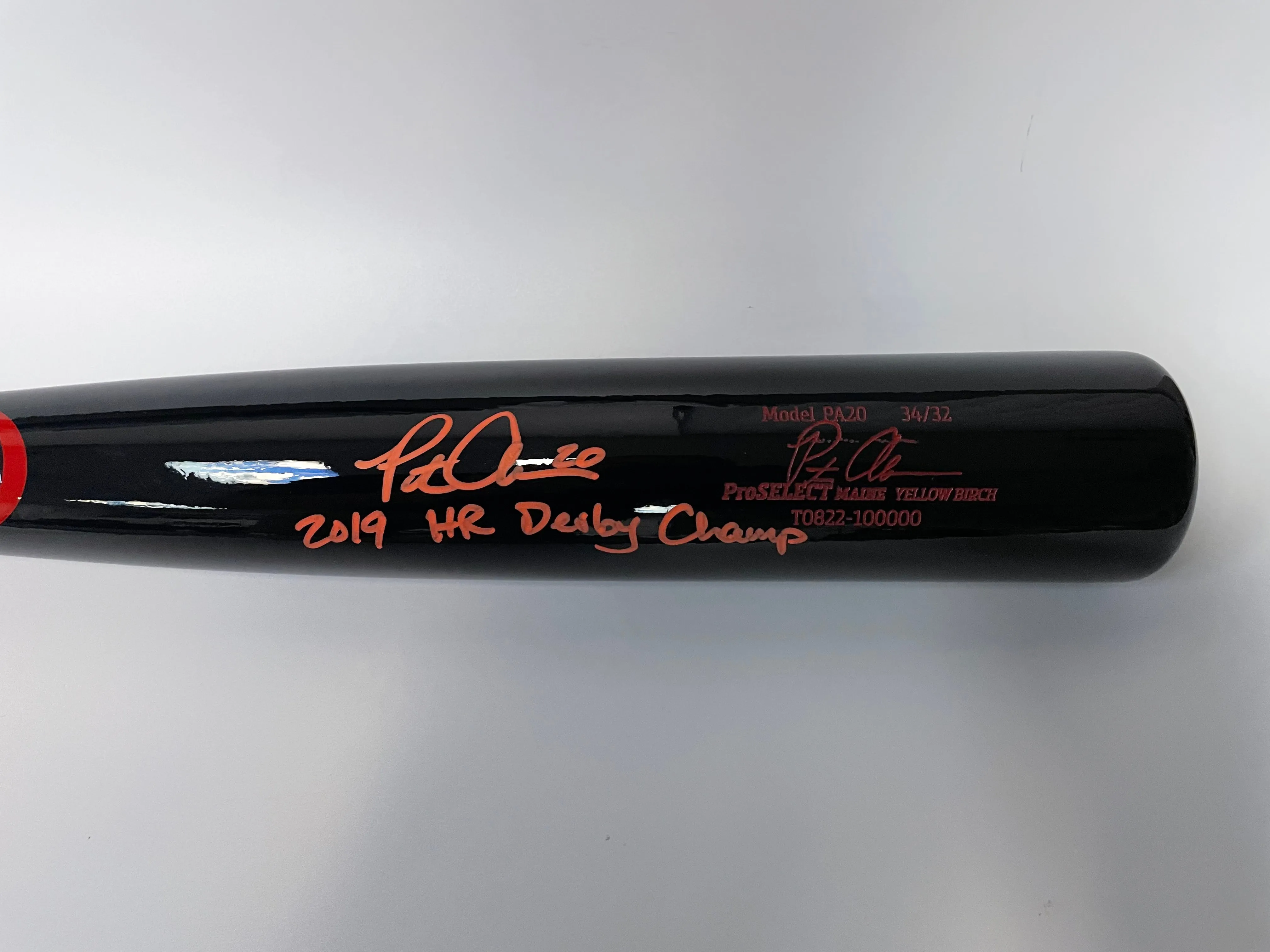 Pete Alonso Autographed Dove Tail 2019 Home Run Derby Game Model Bat with Inscription (Fanatics/MLB)