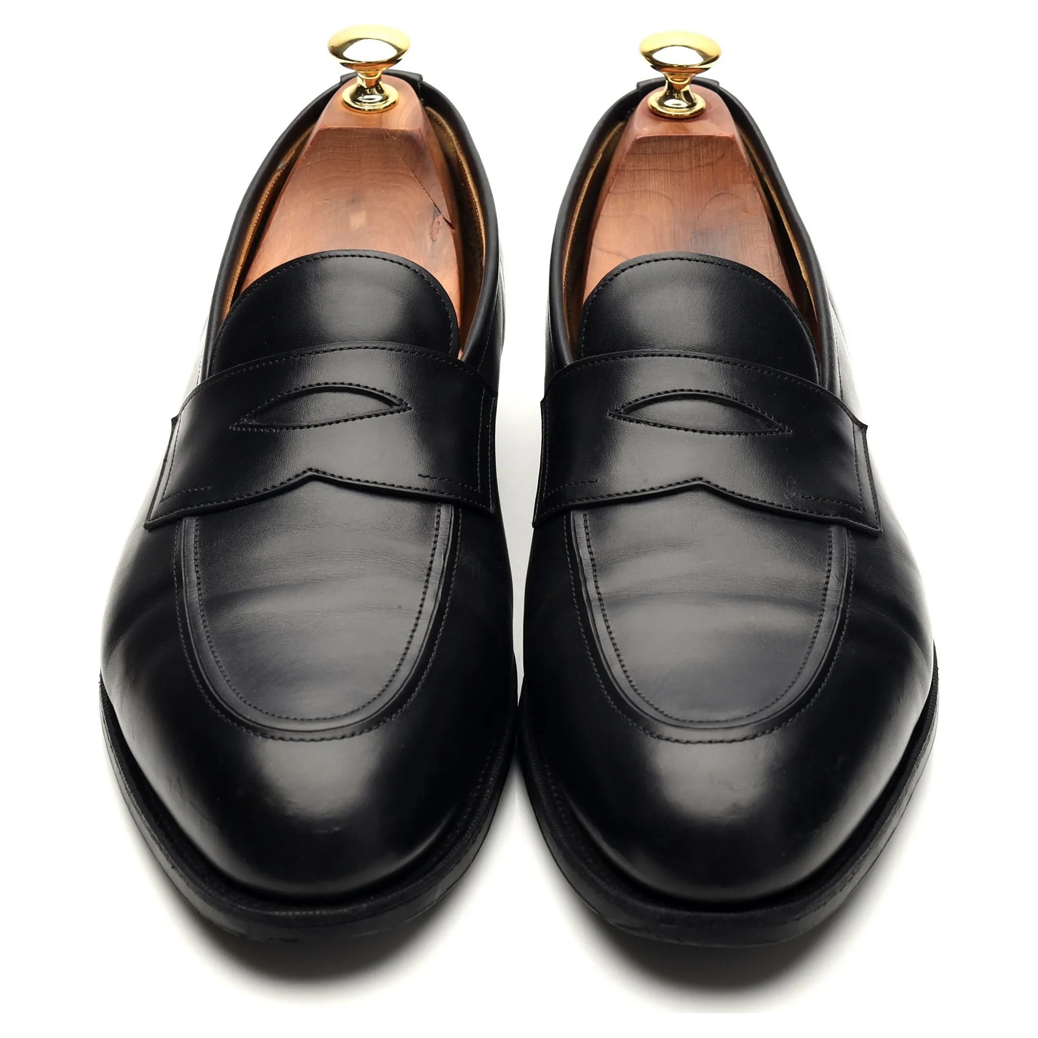 'Piccadilly' Black Leather Loafers UK 9.5 E