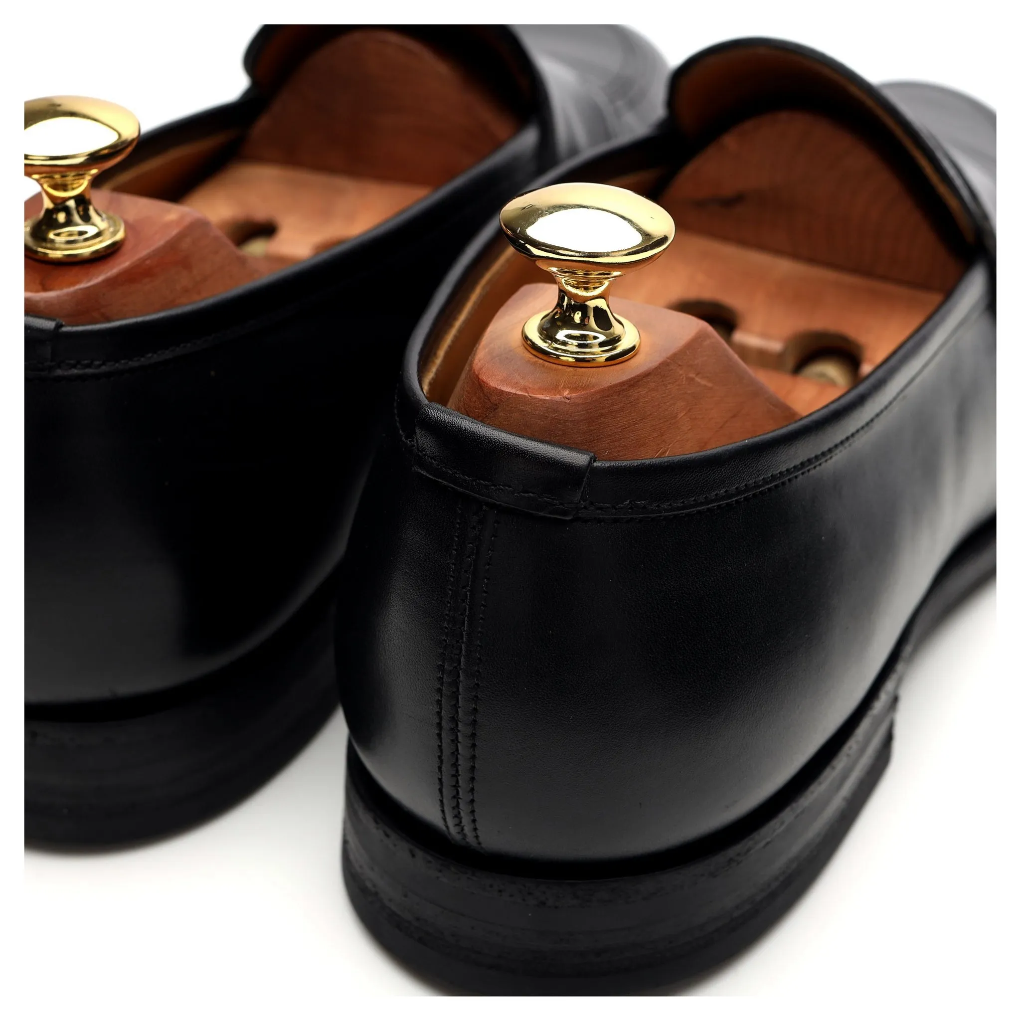 'Piccadilly' Black Leather Loafers UK 9.5 E