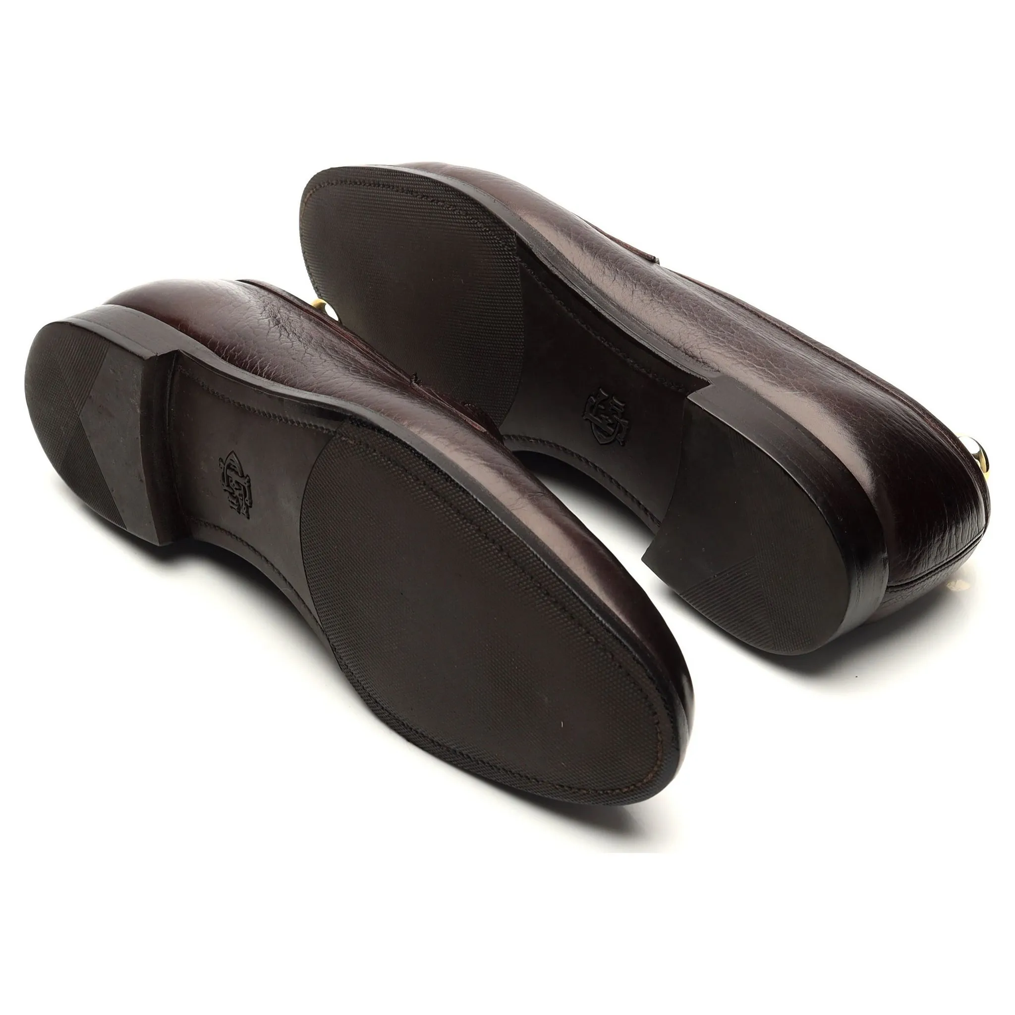 'Piccadilly' Dark Brown Grain Leather Loafers UK 10 D