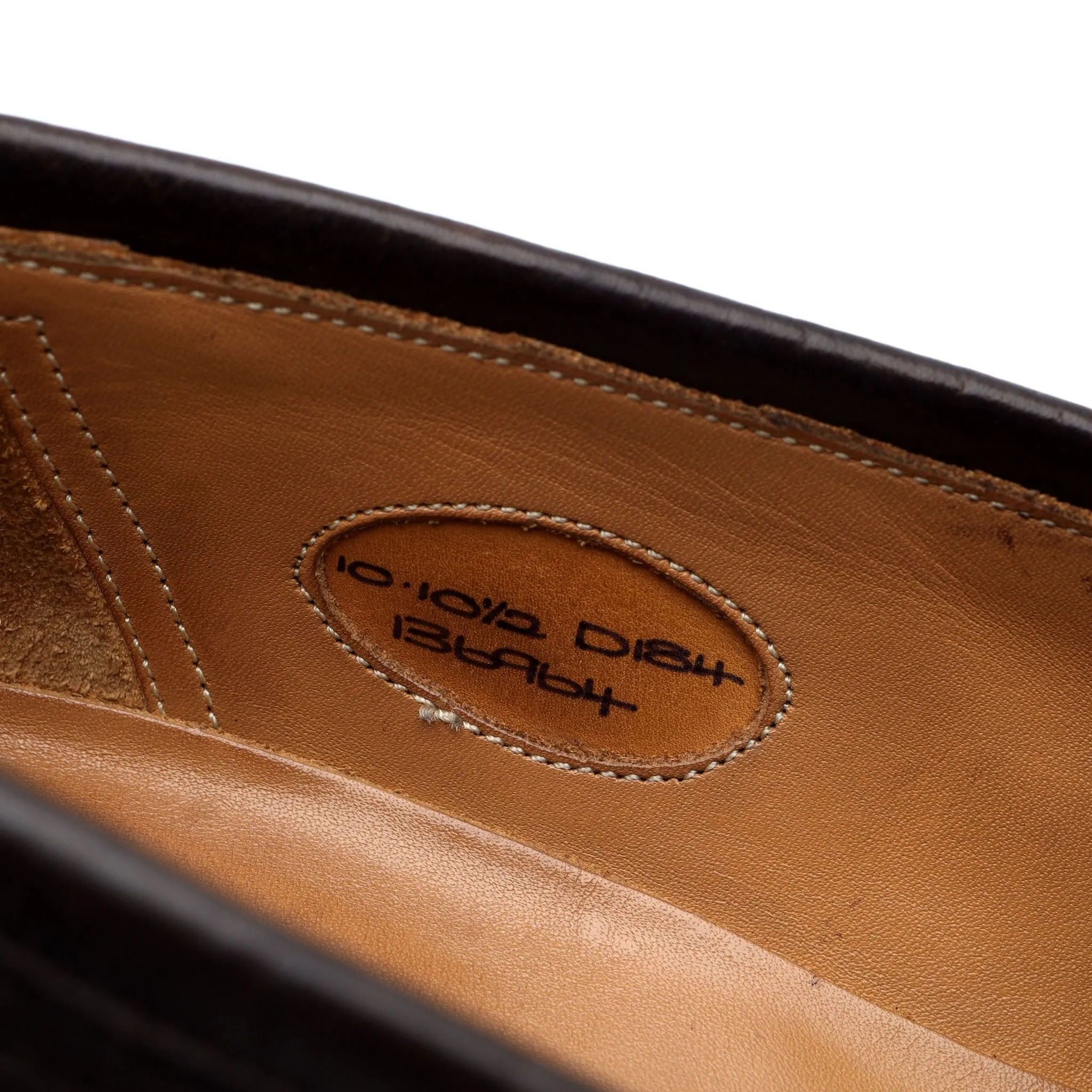 'Piccadilly' Dark Brown Grain Leather Loafers UK 10 D