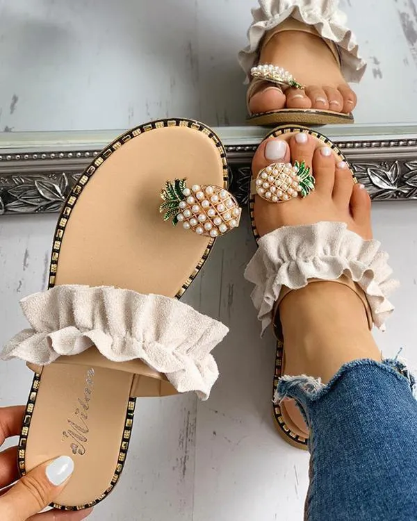 Pineapple flip-flops