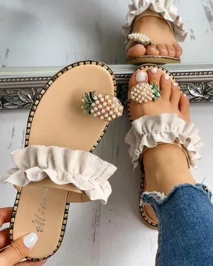 Pineapple flip-flops