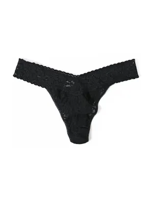 Plus Size Signature Lace® Original Rise Thong Black