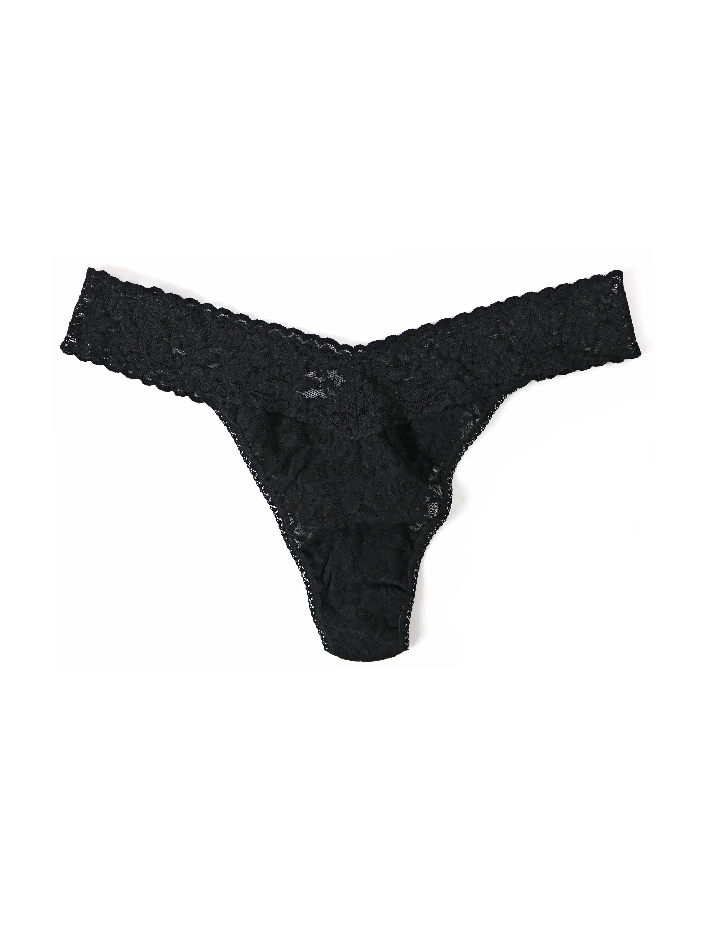 Plus Size Signature Lace® Original Rise Thong Black