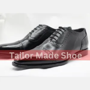 Premium Black Oxford Dress Shoes for Men - Classic Brogue Design Black Oxford Dress Shoes - Perfect for Office, Weddings, and Events