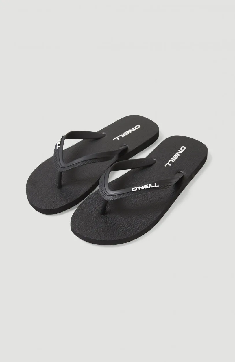 Profile Sandalen mit kleinem Logo | Black Out
