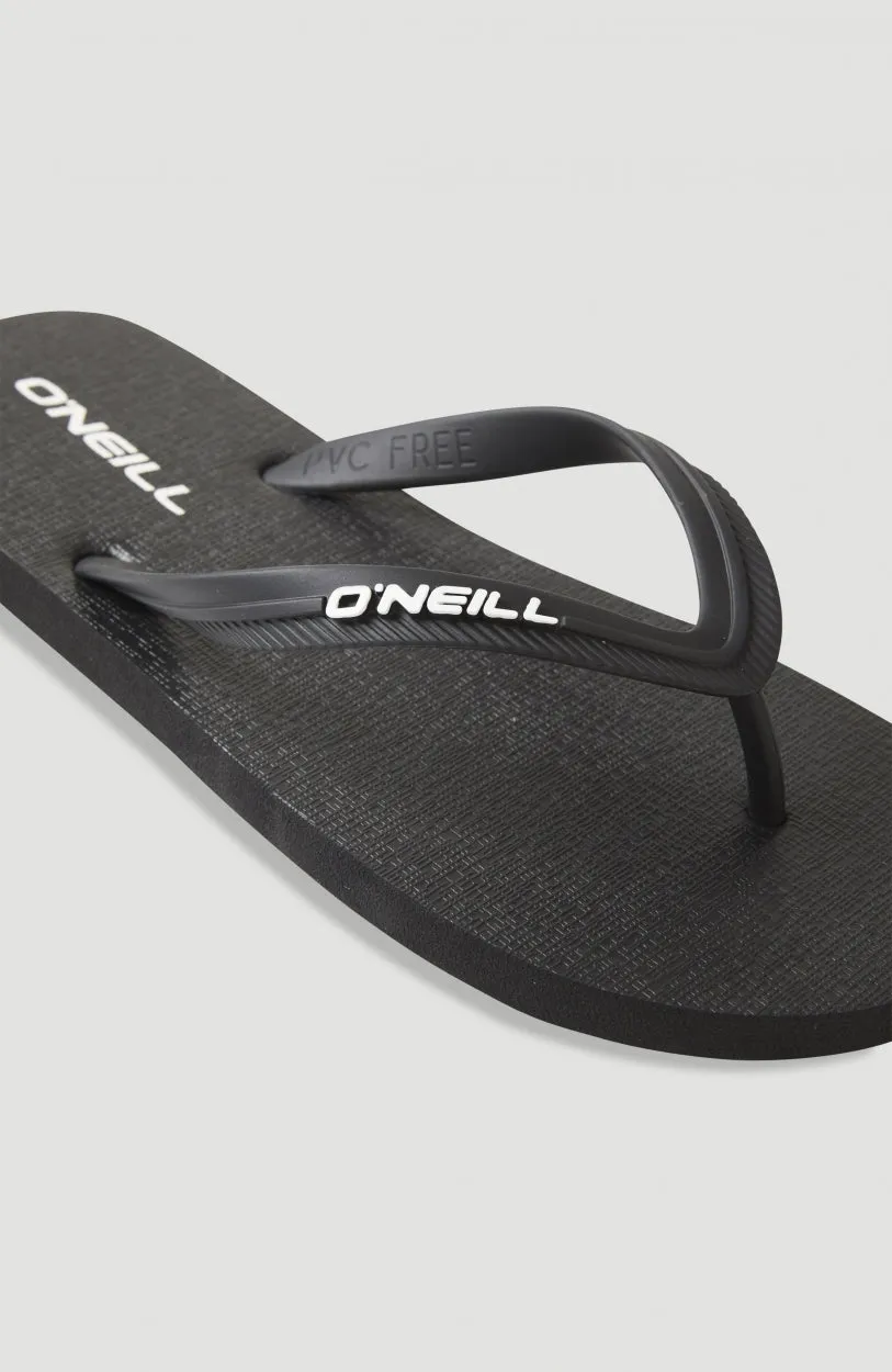 Profile Sandalen mit kleinem Logo | Black Out