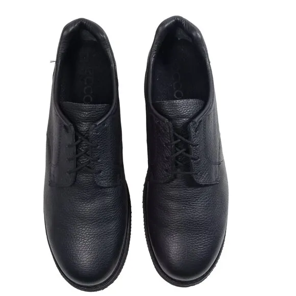 P.W Minor Men's Leisure Time Black Pebble Leather Oxford Shoes Made in USA 11N