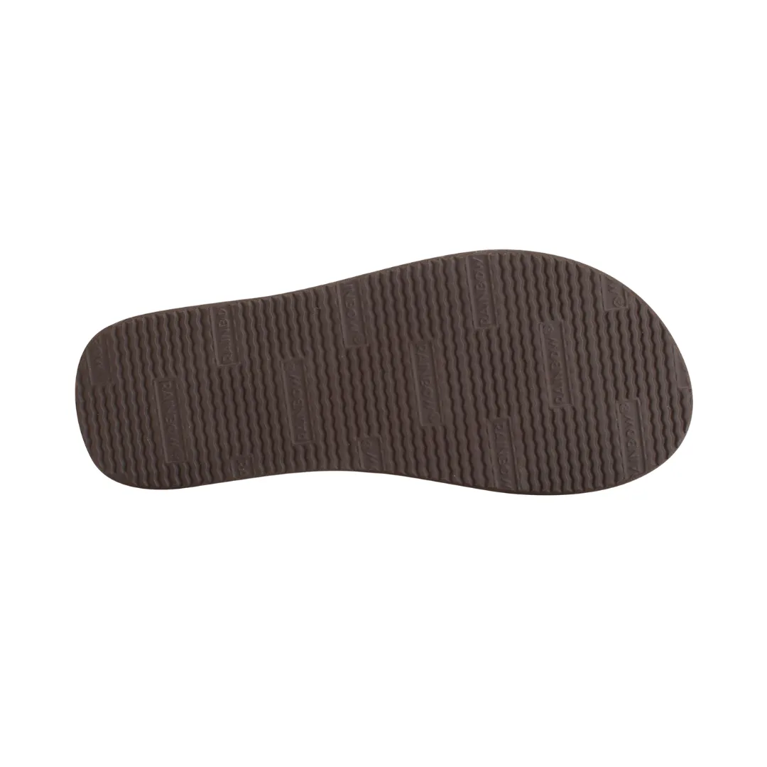 RAINBOW 101LTSFBK/EXPR FLIRTY BRAIDY PREMIERYTH'S (Medium) Expresso Leather Narrow Strap Sandals
