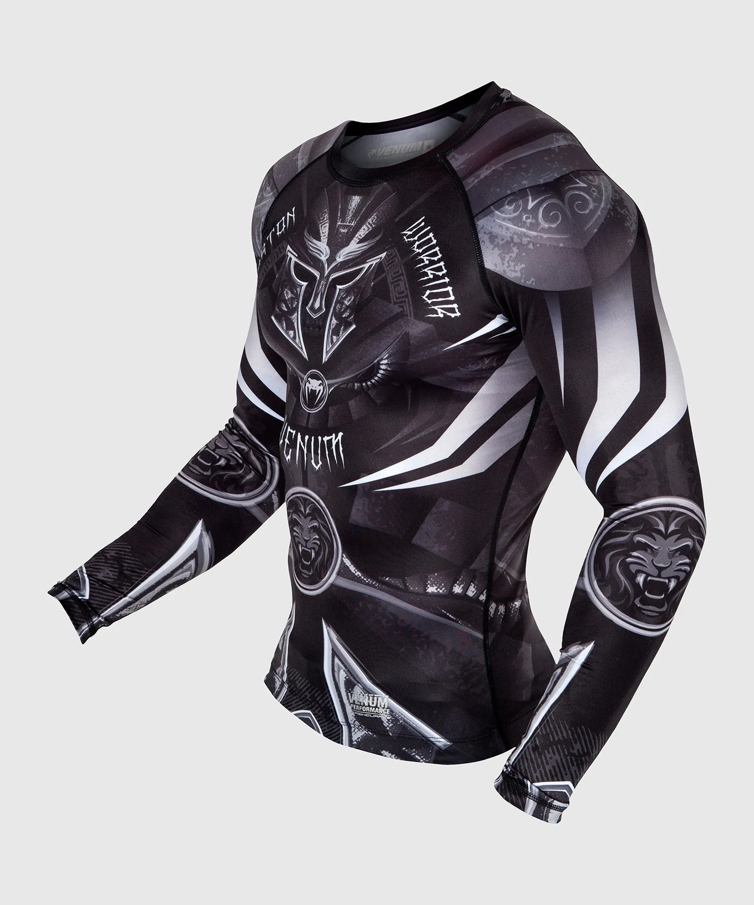 Rashguard Venum Gladiator 3.0 - Nera/Bianca - Maniche lunghe