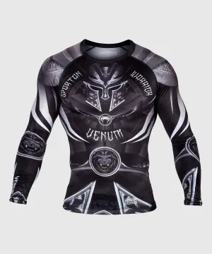 Rashguard Venum Gladiator 3.0 - Nera/Bianca - Maniche lunghe