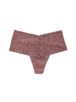 Retro Lace Thong Artichoke Heart Purple