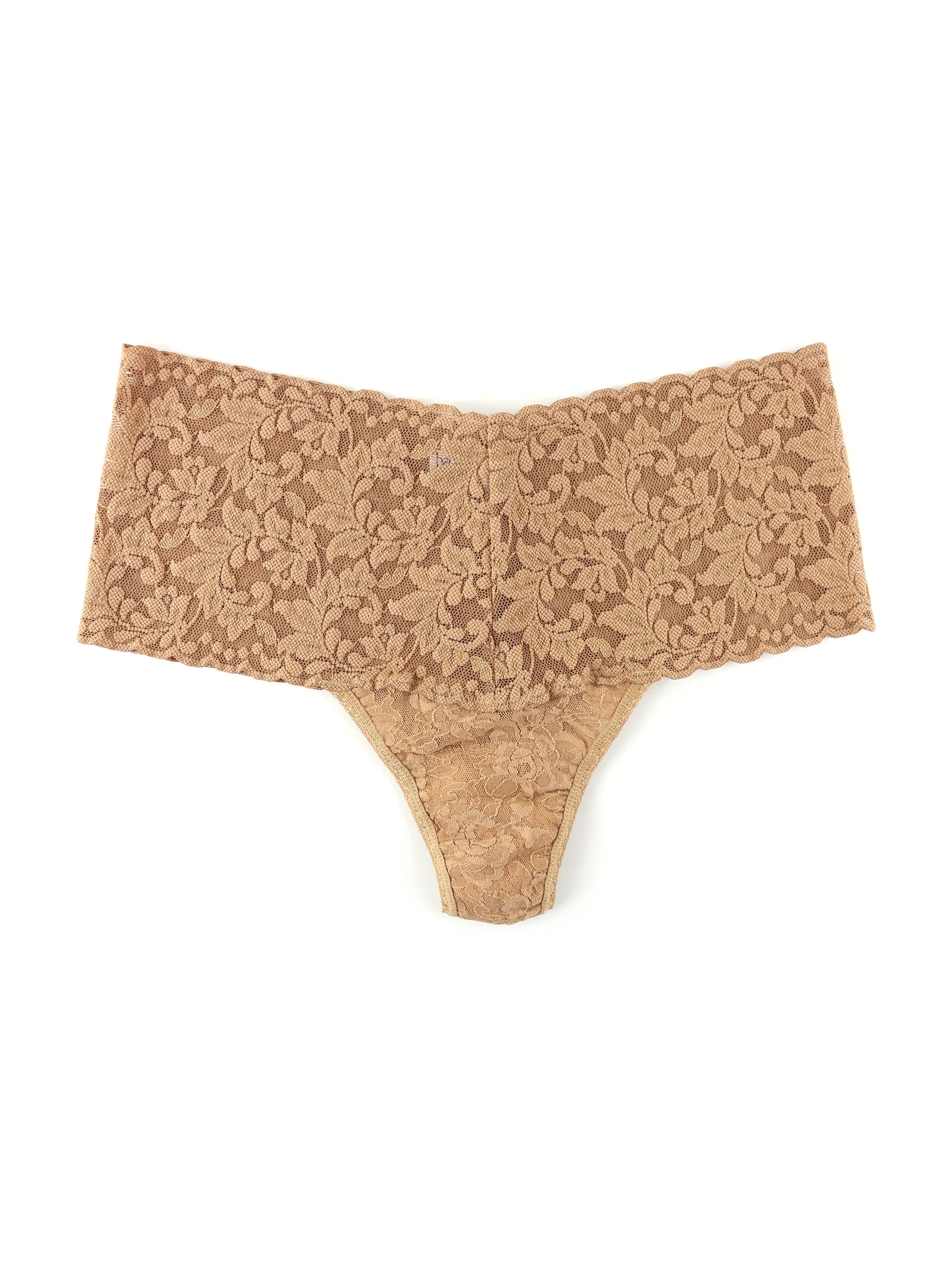 Retro Lace Thong Sun Tan