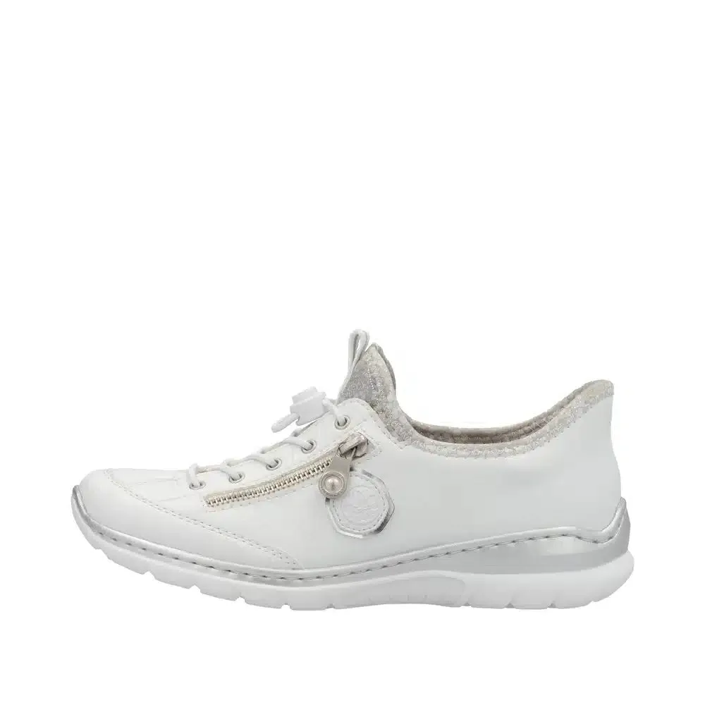 Rieker - L32F1 White Slip On Trainer