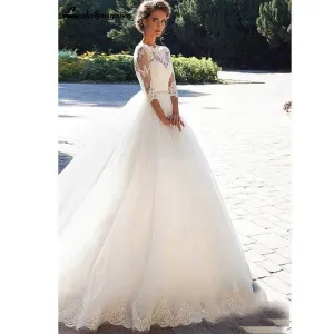Roycebridal Beach Wedding Dresses Lace Appliqued V Neck A Line