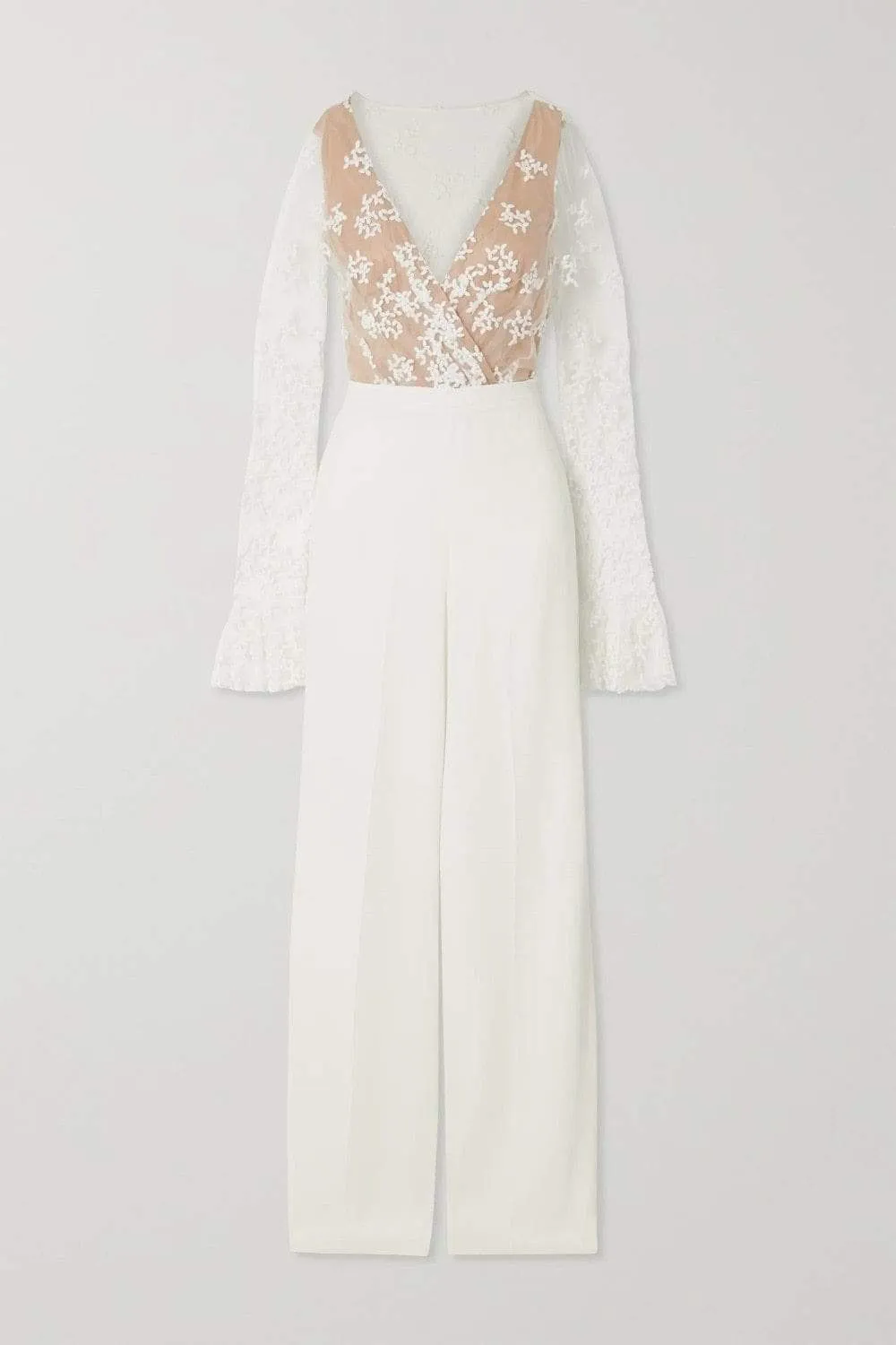 Roycebridal Lace Wedding Dress with Jumpsuit Long Sleeve