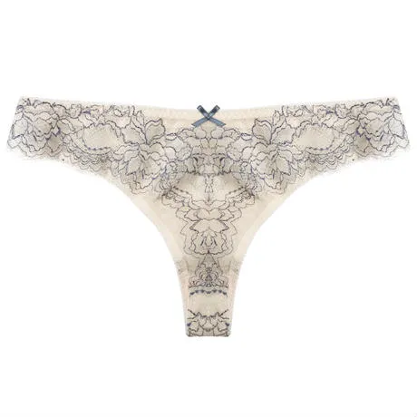 SALE Peach Rose Dusty Blue Thong