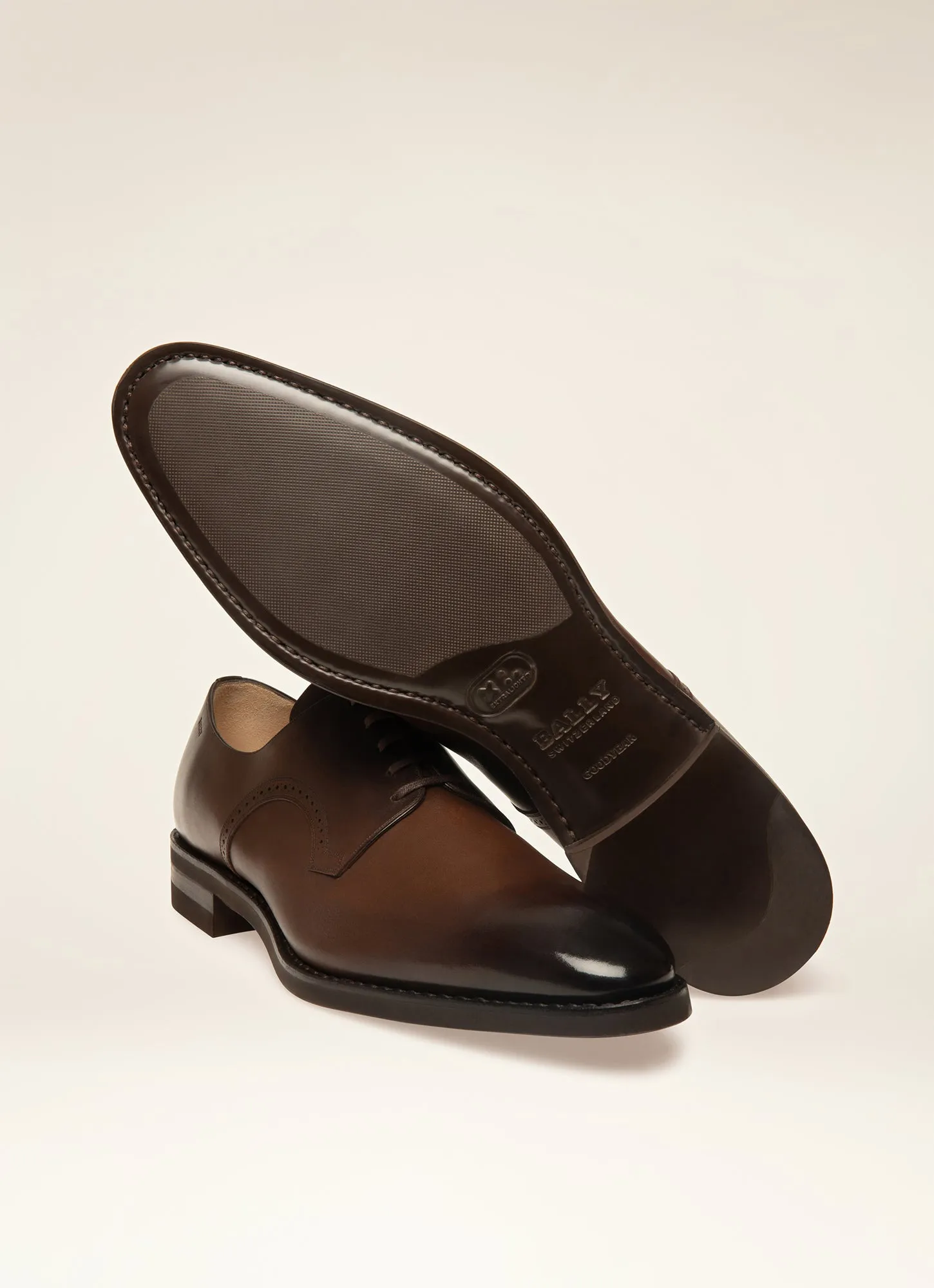 Scrivani - Derby Lace-up Shoe in Mid Brown