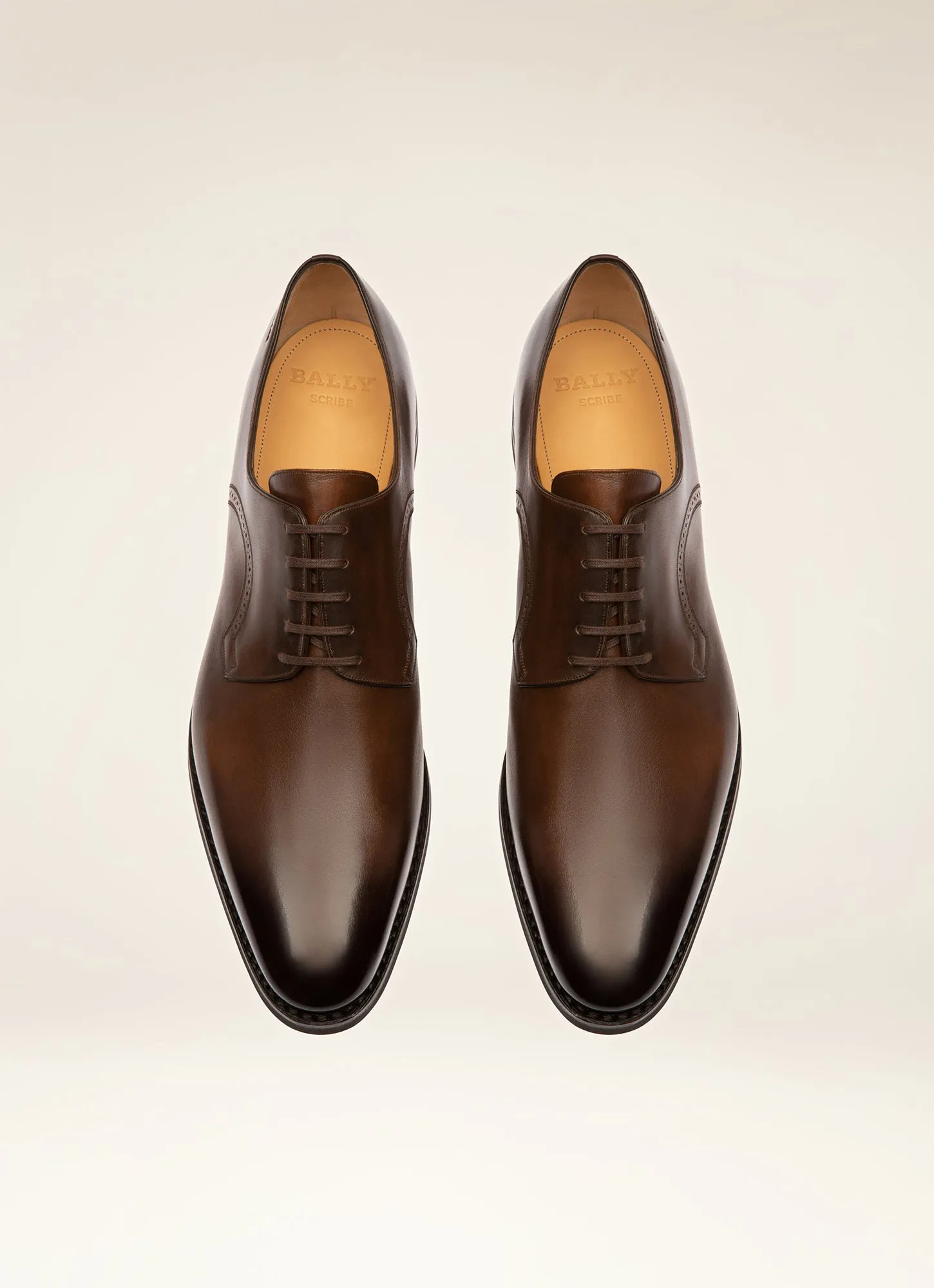 Scrivani - Derby Lace-up Shoe in Mid Brown