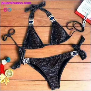 Shiny Diamond Swimsuit Crystal Bikini Women Brazilian