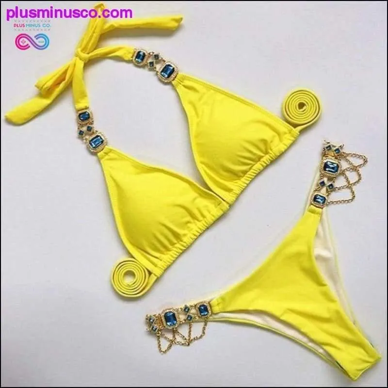 Shiny Diamond Swimsuit Crystal Bikini Women Brazilian
