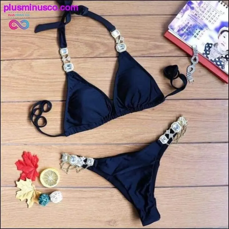 Shiny Diamond Swimsuit Crystal Bikini Women Brazilian