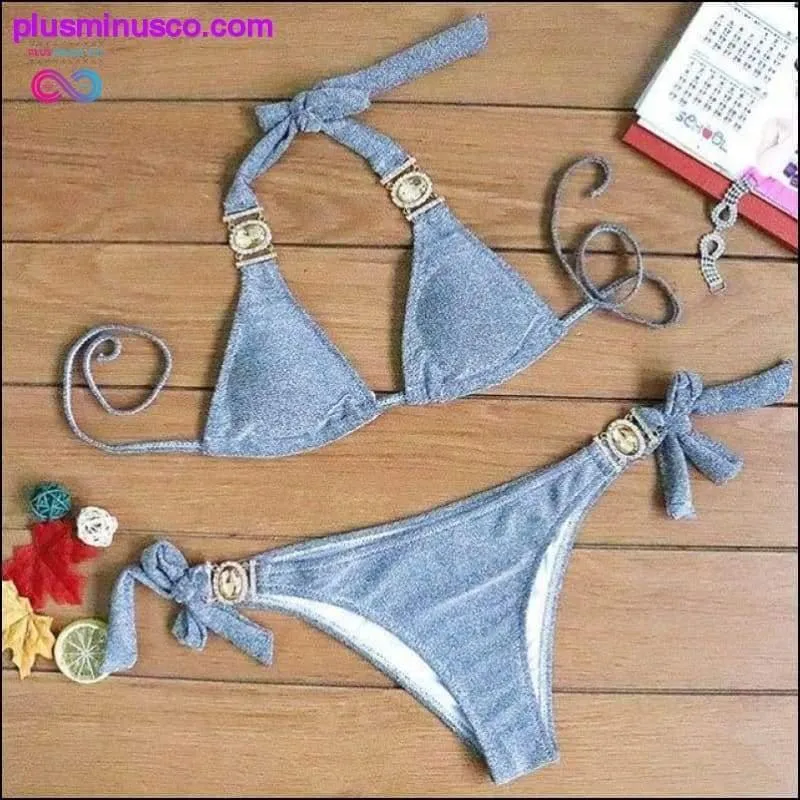 Shiny Diamond Swimsuit Crystal Bikini Women Brazilian