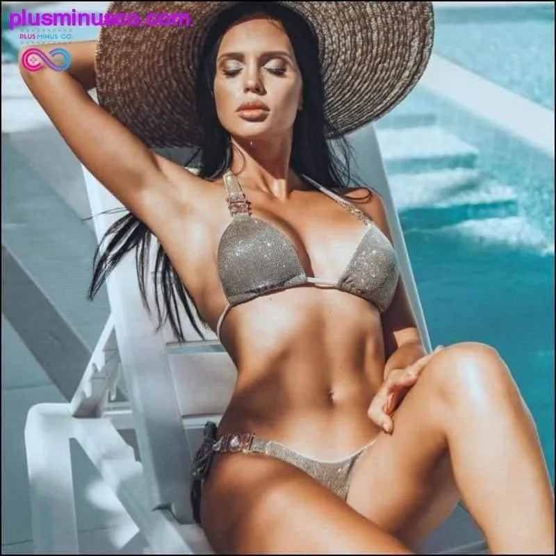 Shiny Diamond Swimsuit Crystal Bikini Women Brazilian