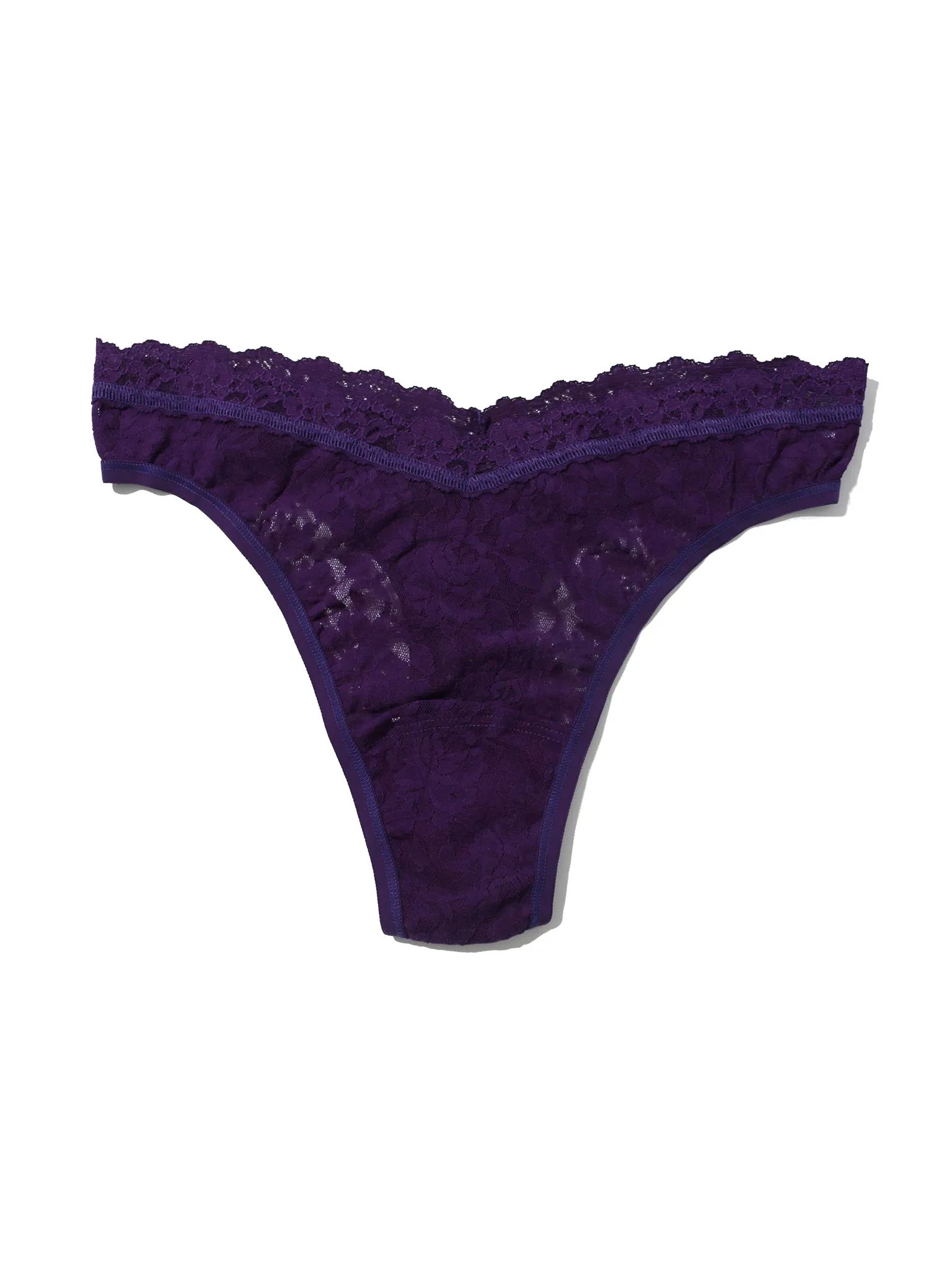 Signature Lace® V-Front High Cut Thong Snow Day Purple Sale