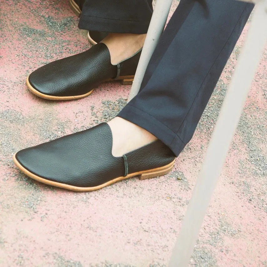 SLIP-ON　ALL BLACK (CORK SOLE DOUBLE)