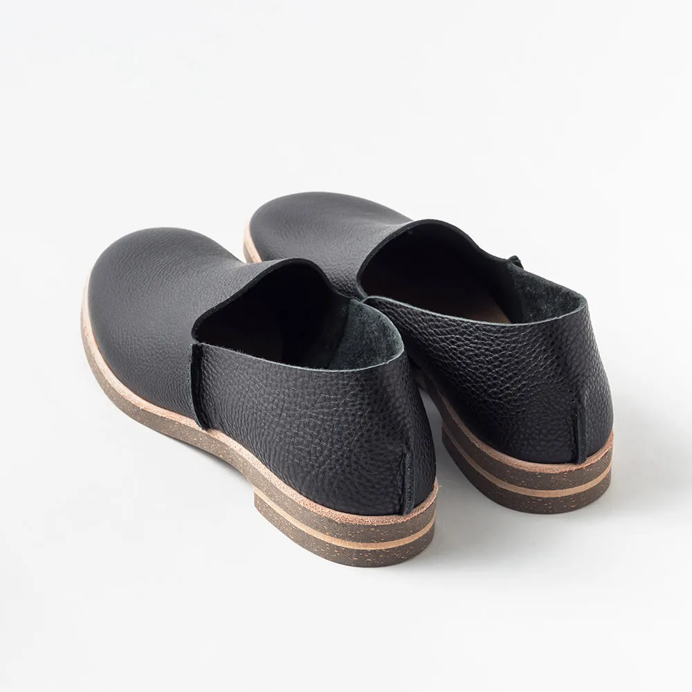 SLIP-ON　ALL BLACK (CORK SOLE DOUBLE)