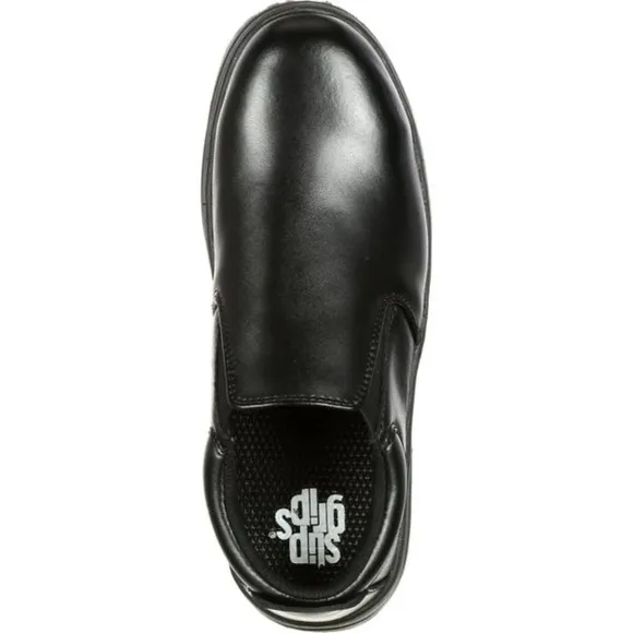 SlipGrips Steel Toe Slip-Resistant Slip-On Work Shoe SG7437 Black Size 12MW