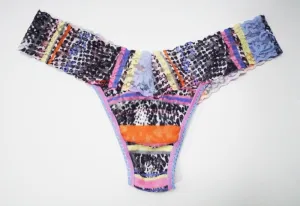Snake Stripe Low Rise Thong - One Size