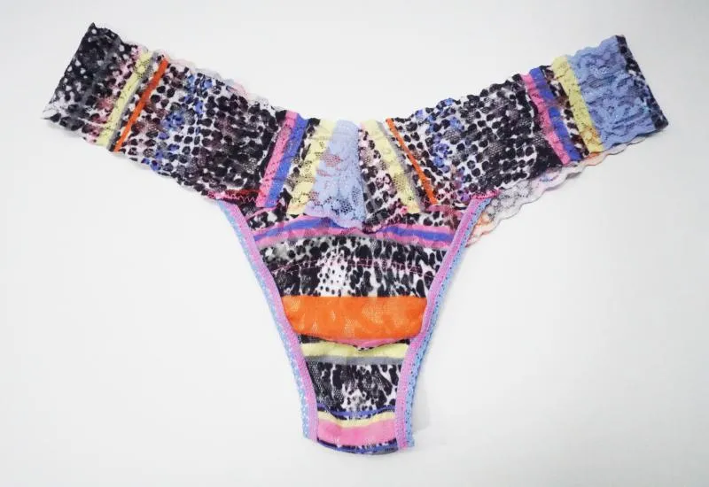 Snake Stripe Low Rise Thong - One Size