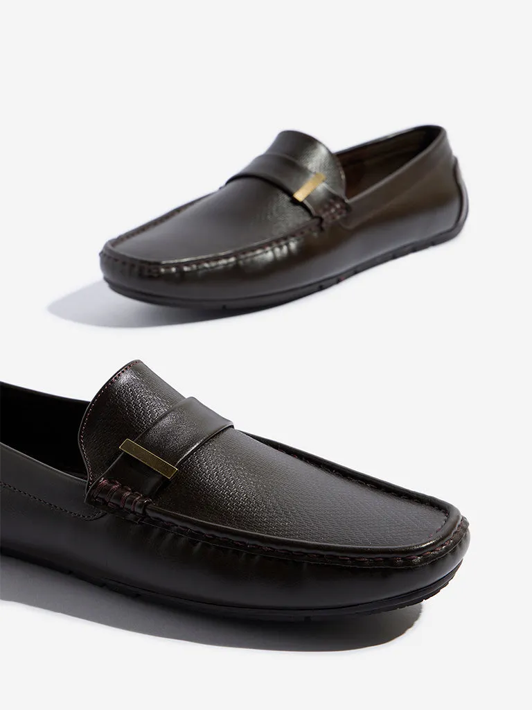 SOLEPLAY Brown Hardware-Detailed Loafers