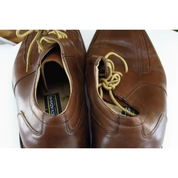 Stacy Adams Shoes Sz 9 W Brown‎ Derby Oxfords Leather Men