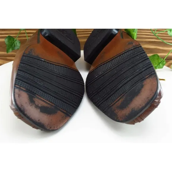 Stacy Adams Shoes Sz 9 W Brown‎ Derby Oxfords Leather Men