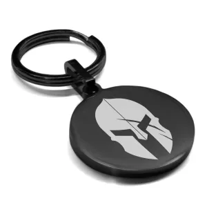 Stainless Steel Gladiator Warrior Champion Round Medallion Keychain