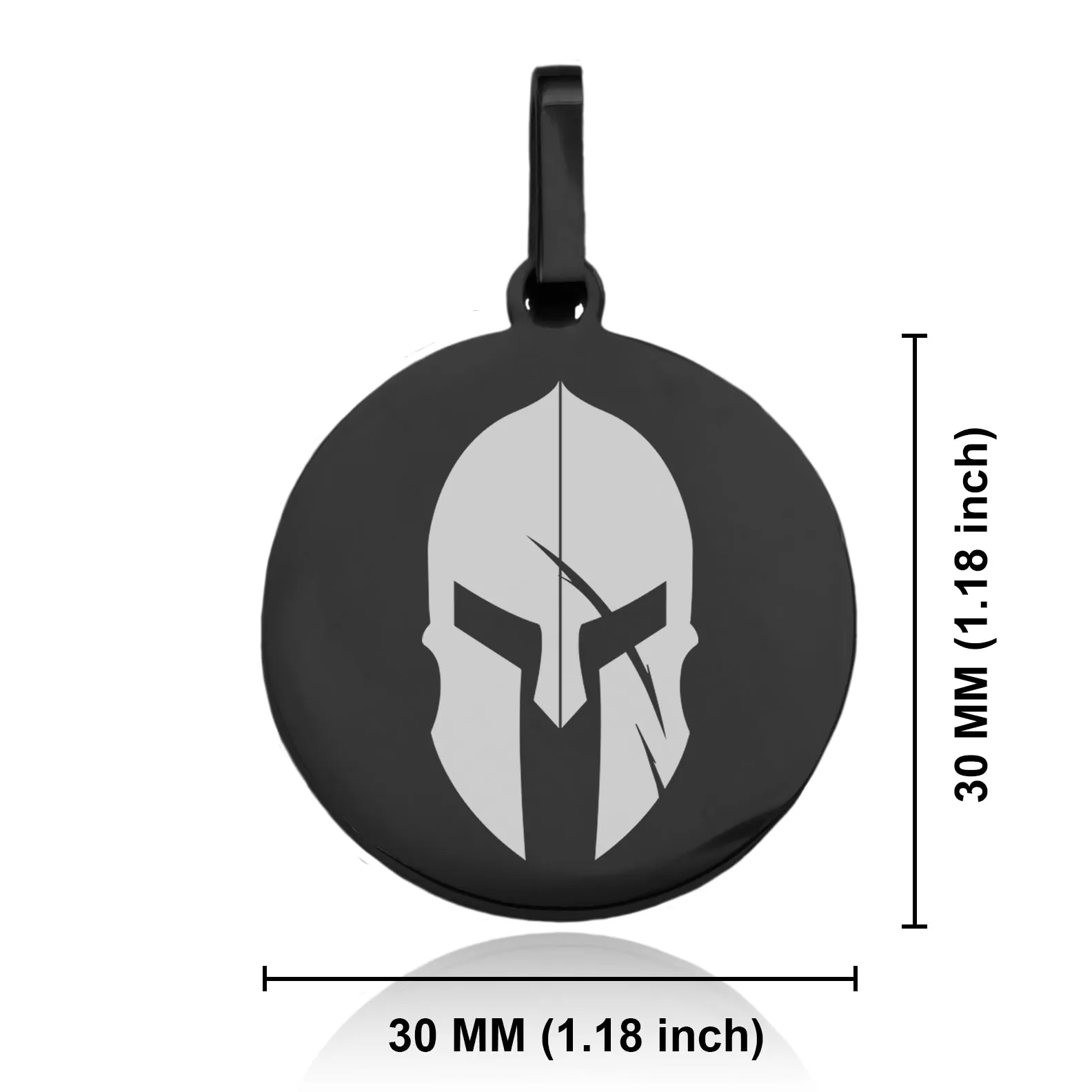 Stainless Steel Gladiator Warrior Champion Round Medallion Keychain