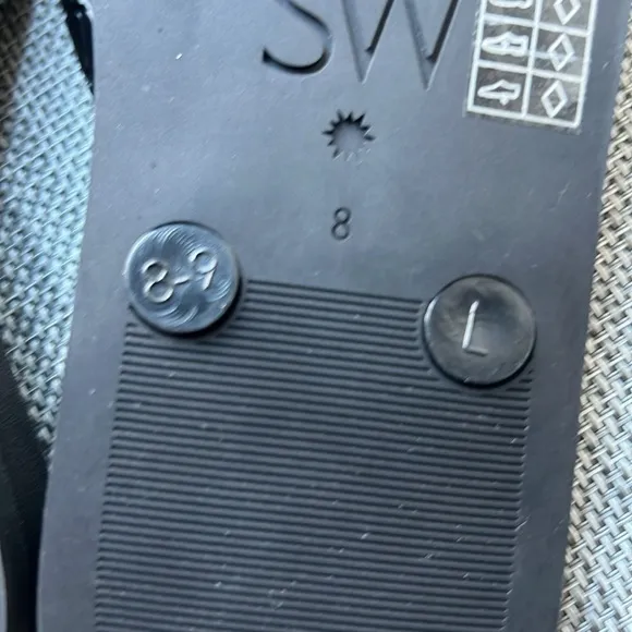 Stuart Weitzman Embossed Flip Flop (Women) size 8 black new