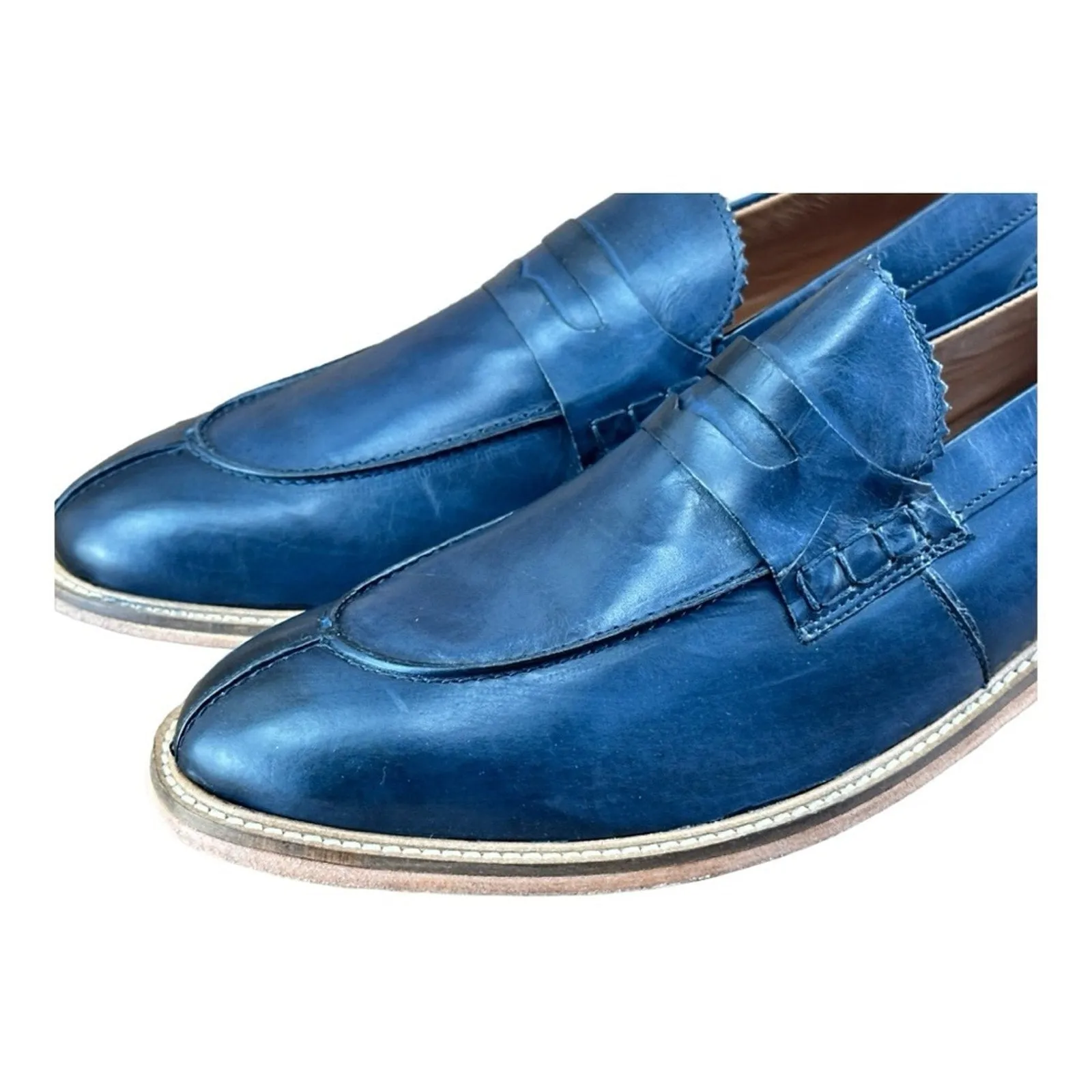 Studio Mode  Shoes Men’s navy blue  Penny Loafers 20048 Made in Italy