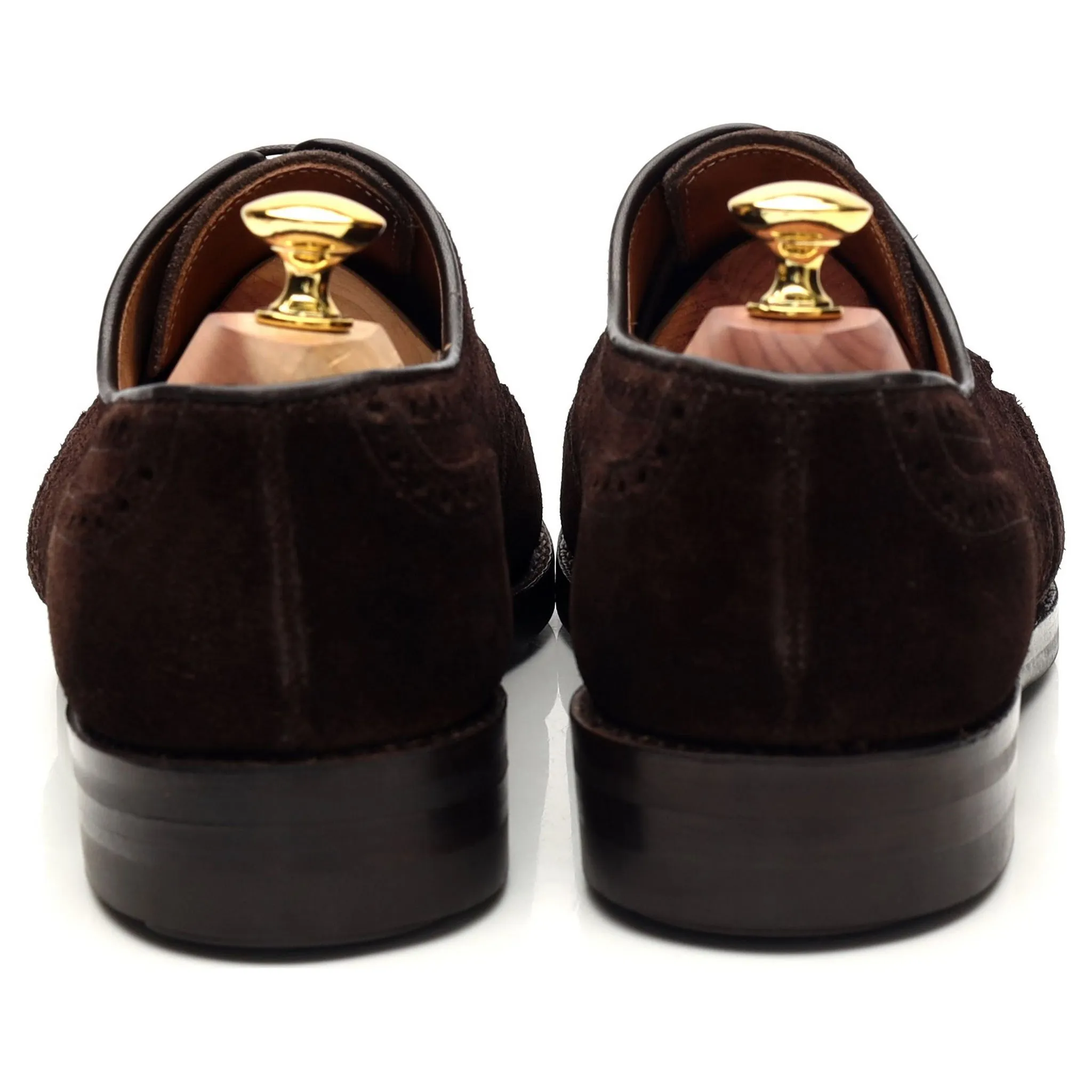 'Swansea' Dark Brown Suede Derby Brogues UK 7.5 E