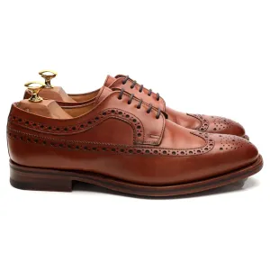Tan Brown Leather Derby Brogues UK 6.5 F