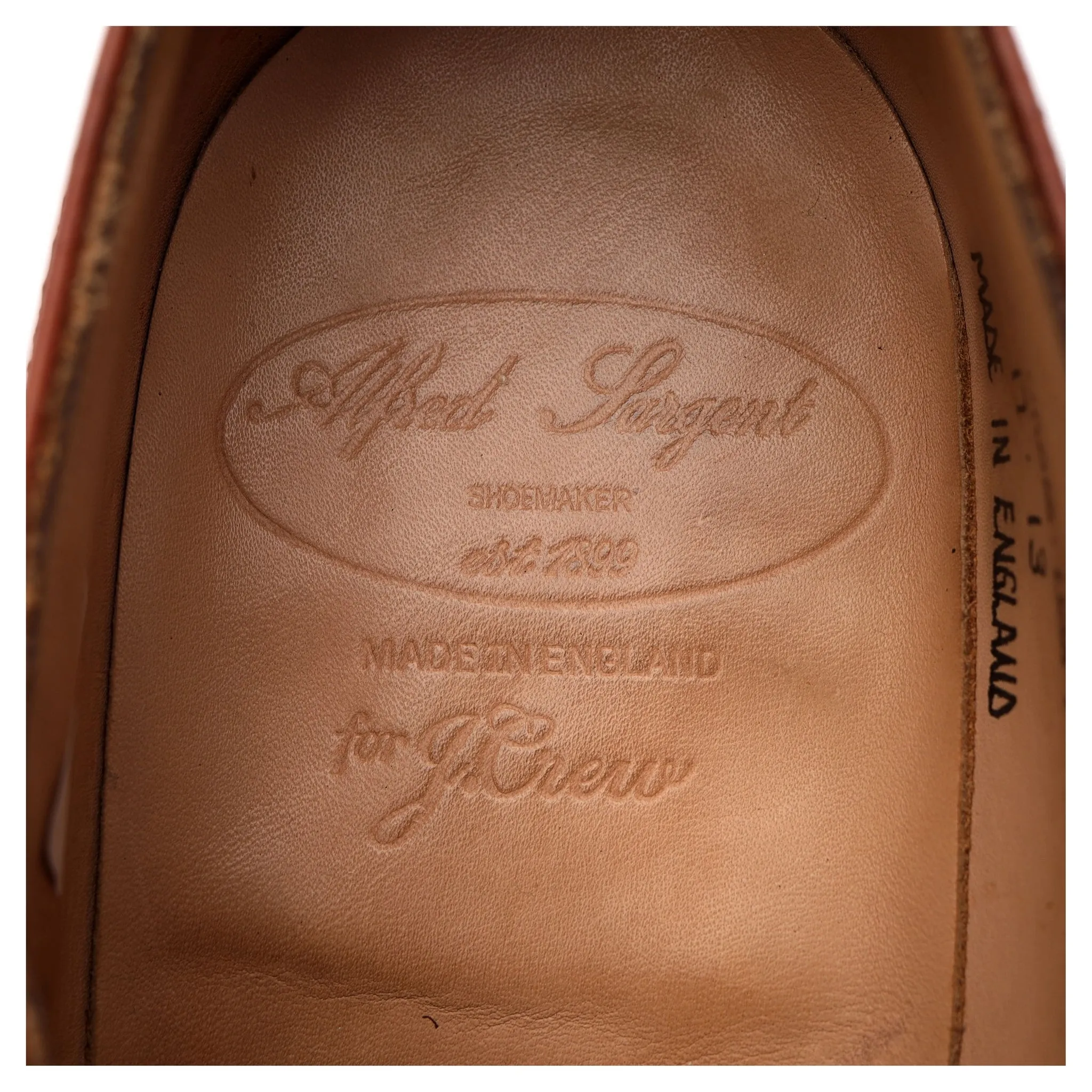 Tan Brown Leather Derby Brogues UK 6.5 F