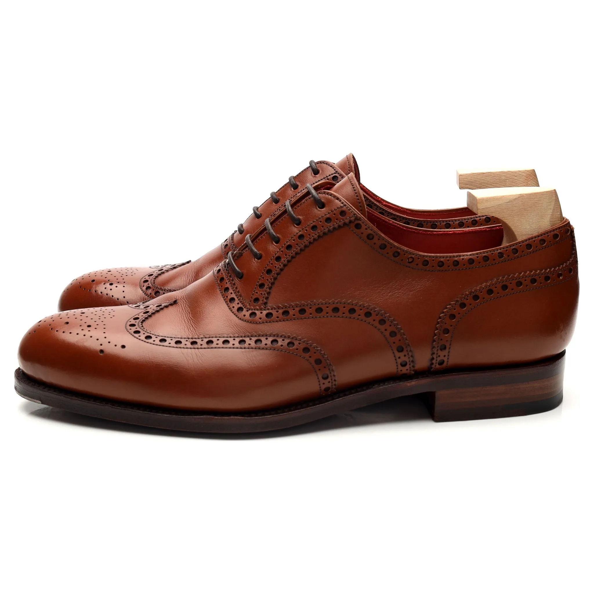 Tan Brown Leather Oxford Brogue UK 8.5 EEE